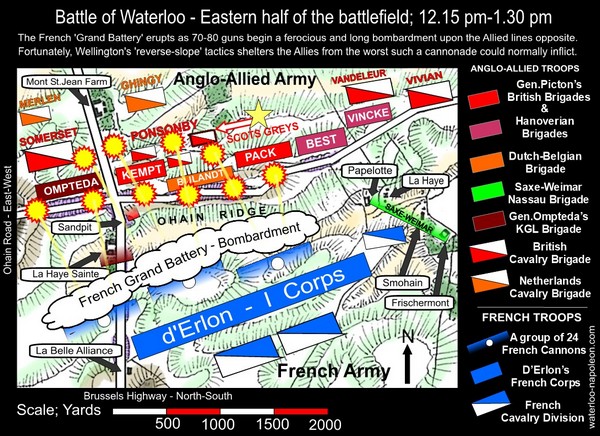 
 Napoleonic Battle of Waterloo roleplay-game-map sample,, wargame-waterloo-battle-1815, wellington-blucher, waterloo-napoleon.com