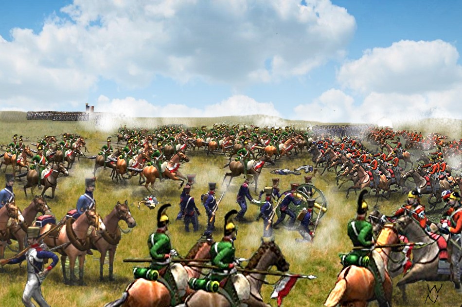 waterloo-napoleon-dot-com-wargame-battle-replay-009-jacquinot-lancers-charge-british-cavalry