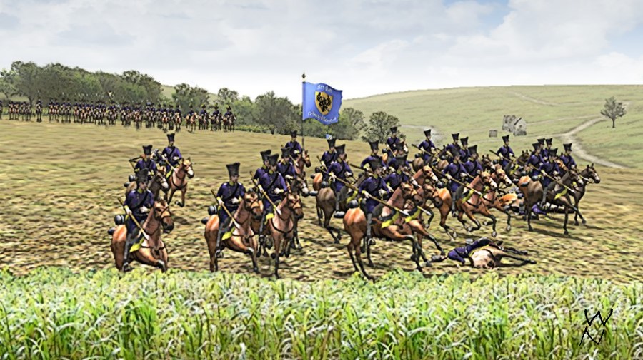 waterloo-napoleon-dot-com-wargame-battle-replay-011e-prussians-arrive-uhlans