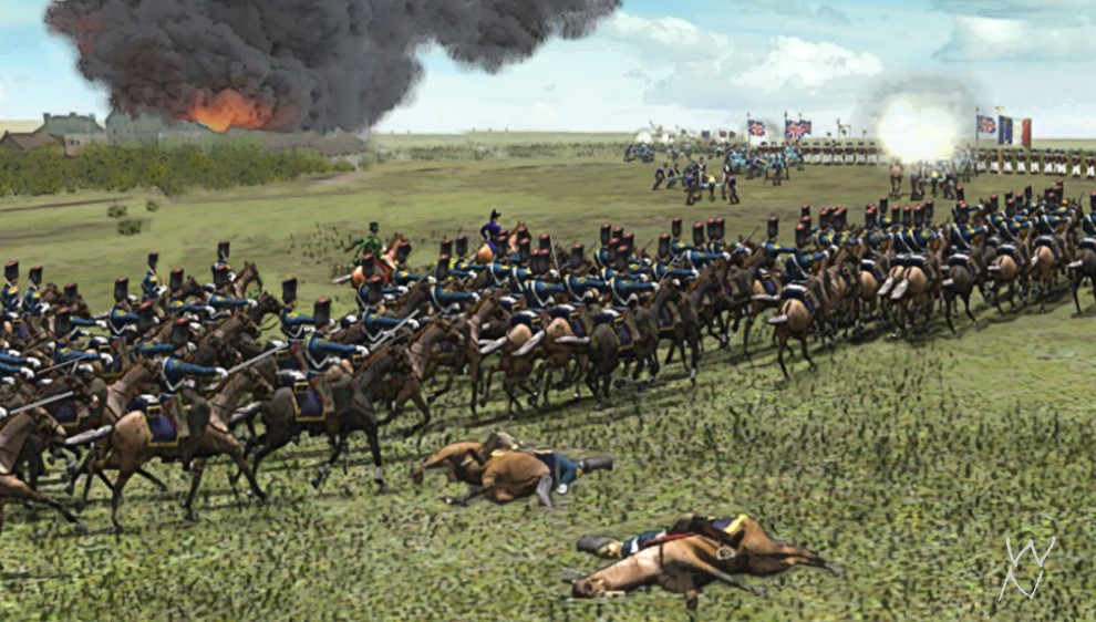 waterloo-napoleon-dot-com-wargame-battle-replay-019-horse-grenadiers-imperial-guard-attacks